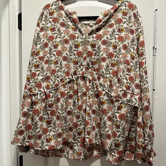LOFT Peplum Floral Blouse - Picture 1 of 2